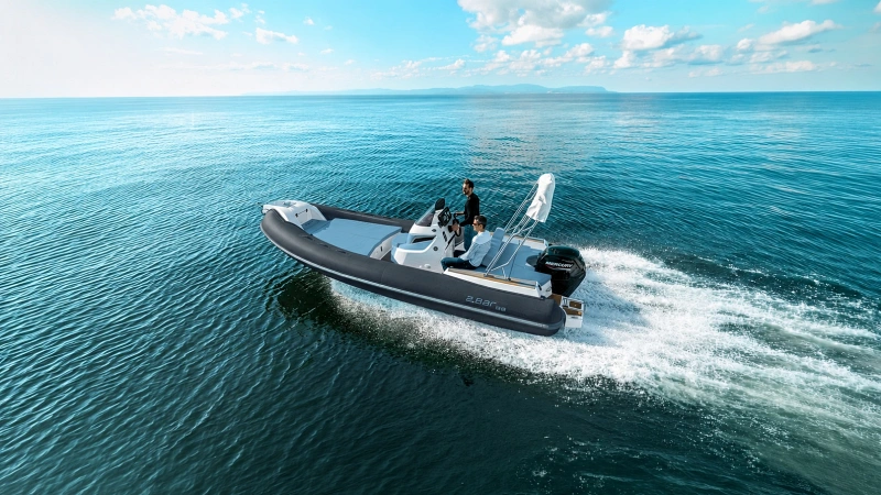 Inflatable boat hire Porto Rotondo Alpamarine rental-rubber-7m